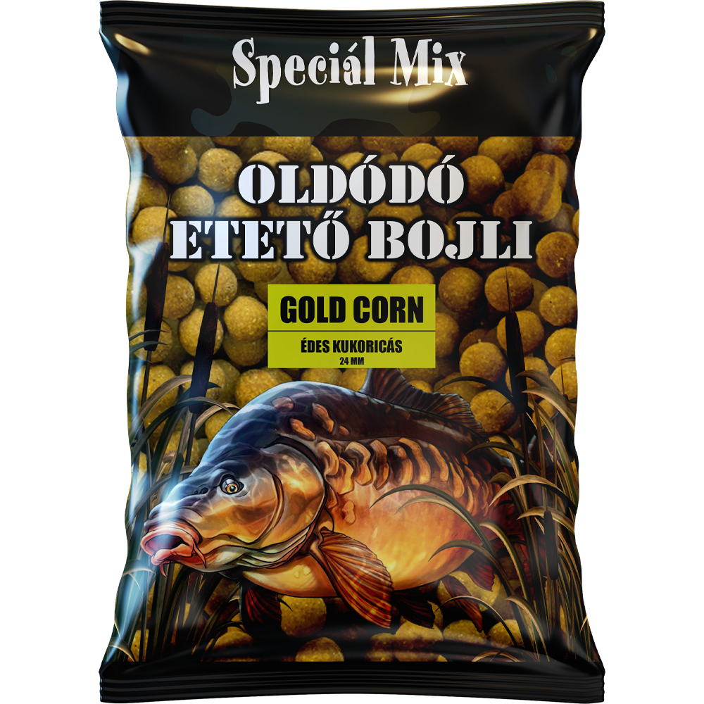 Speciál mix Oldódó Etető Bojli 24 mm Gold Corn