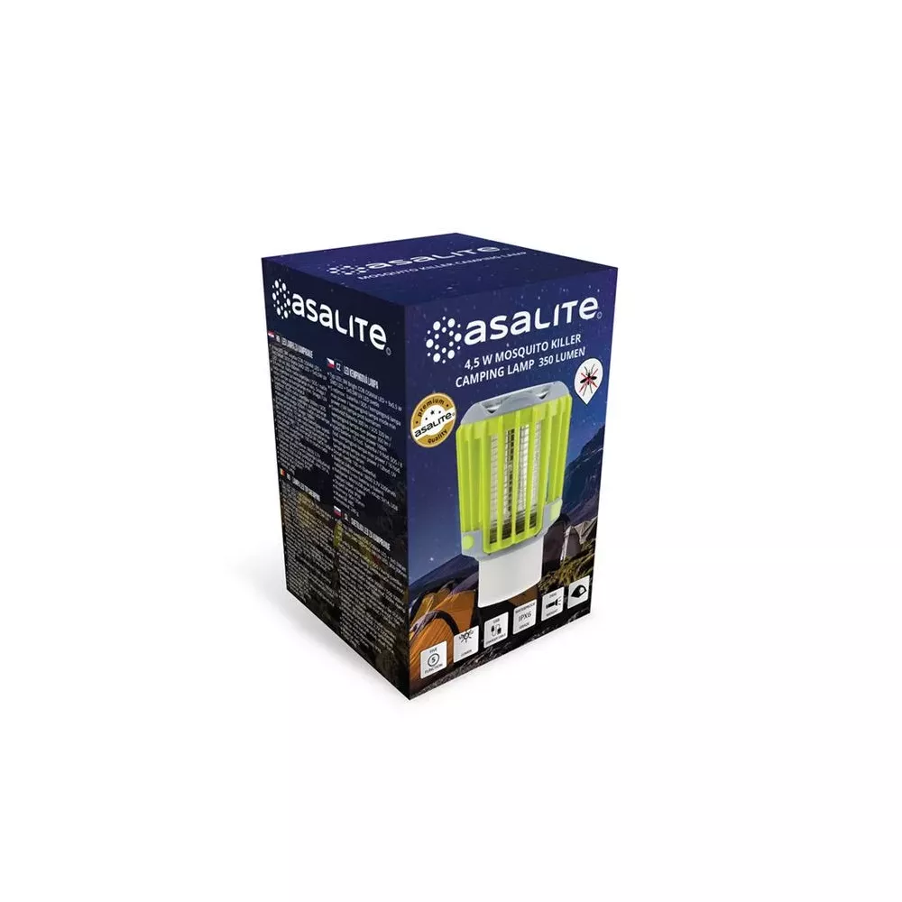 Asalite Prémium Akkumulátoros Kemping Lámpa+Rovarcsapda 4,5W+4,5W+2,5W(350 lm)