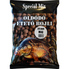 Speciál mix 24 mm-es Oldódó Etető Bojli MÁJ