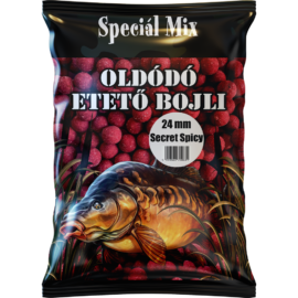 Speciál mix Oldódó Etető Bojli 24 mm Secret Spicy