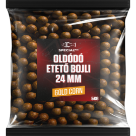 Speciál mix Oldódó Etető Bojli 24 mm Gold Corn 5 kg
