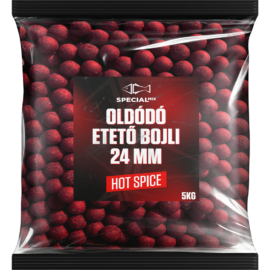 Speciál mix Oldódó Etető Bojli 24 mm Hot Spice 5 kg