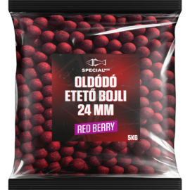 Speciál mix Oldódó Etető Bojli 24 mm Red Berry 5 kg