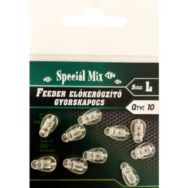 Speciál mix Átlátszó feeder előkerögzítő és ütköző &quot;L&quot;