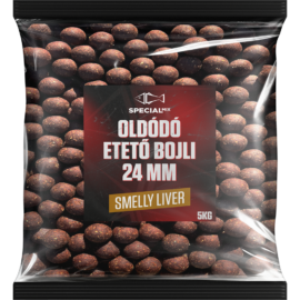 Speciál mix Oldódó Etető Bojli 24 mm Smelly Liver 5 kg