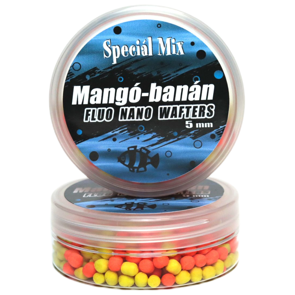 5mm MANGÓ-BANÁN Fluo Nano Wafters Dumbell